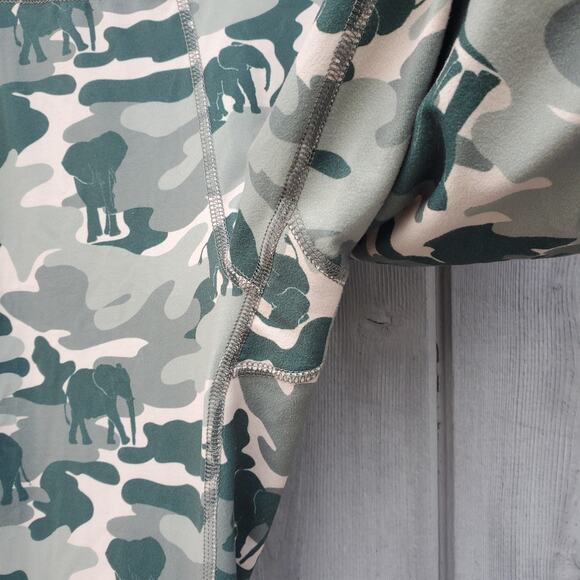 Ivory Ella Esma Camo Legging Elephant Print - Green Women's Size Small - Picture 10 of 16